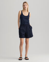 Pantaloncini pull-on in lino-viscosa