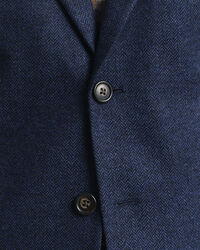 Giacca da abito con motivo a spina di pesce in flanella slim fit