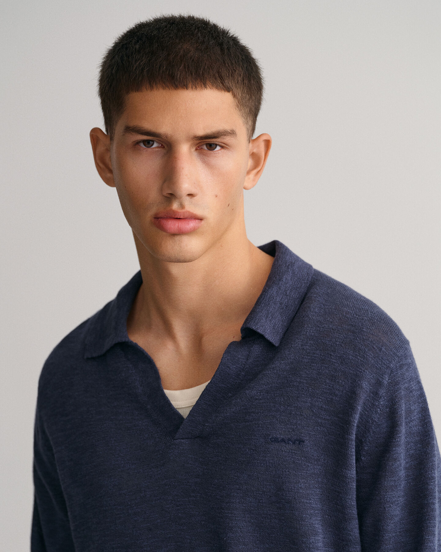 Polo in lino di cotone