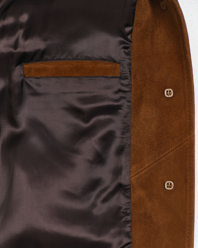 Blazer in camoscio relaxed fit