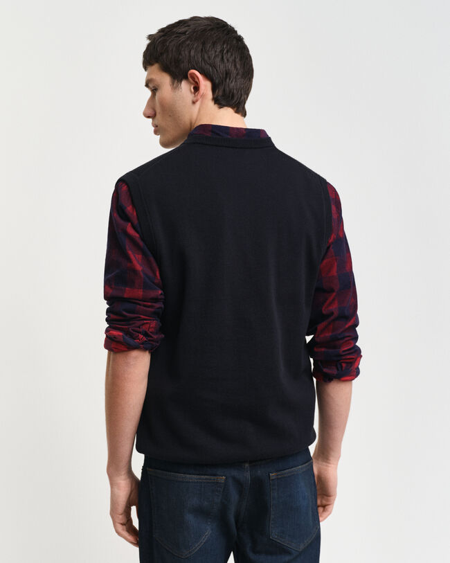 Piumino smanicato in cotone classico