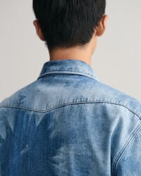 Camicia Western Bleach Wash relaxed fit