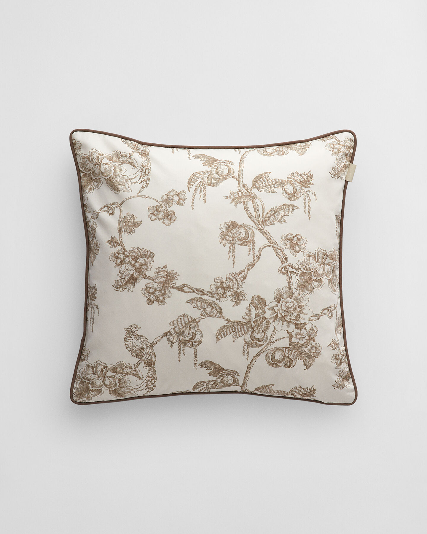 Copricuscino in raso con stampa di albero