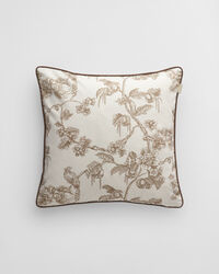 Copricuscino in raso con stampa di albero