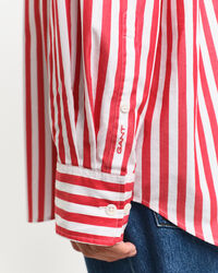 Camicia classica in popeline a righe oversize