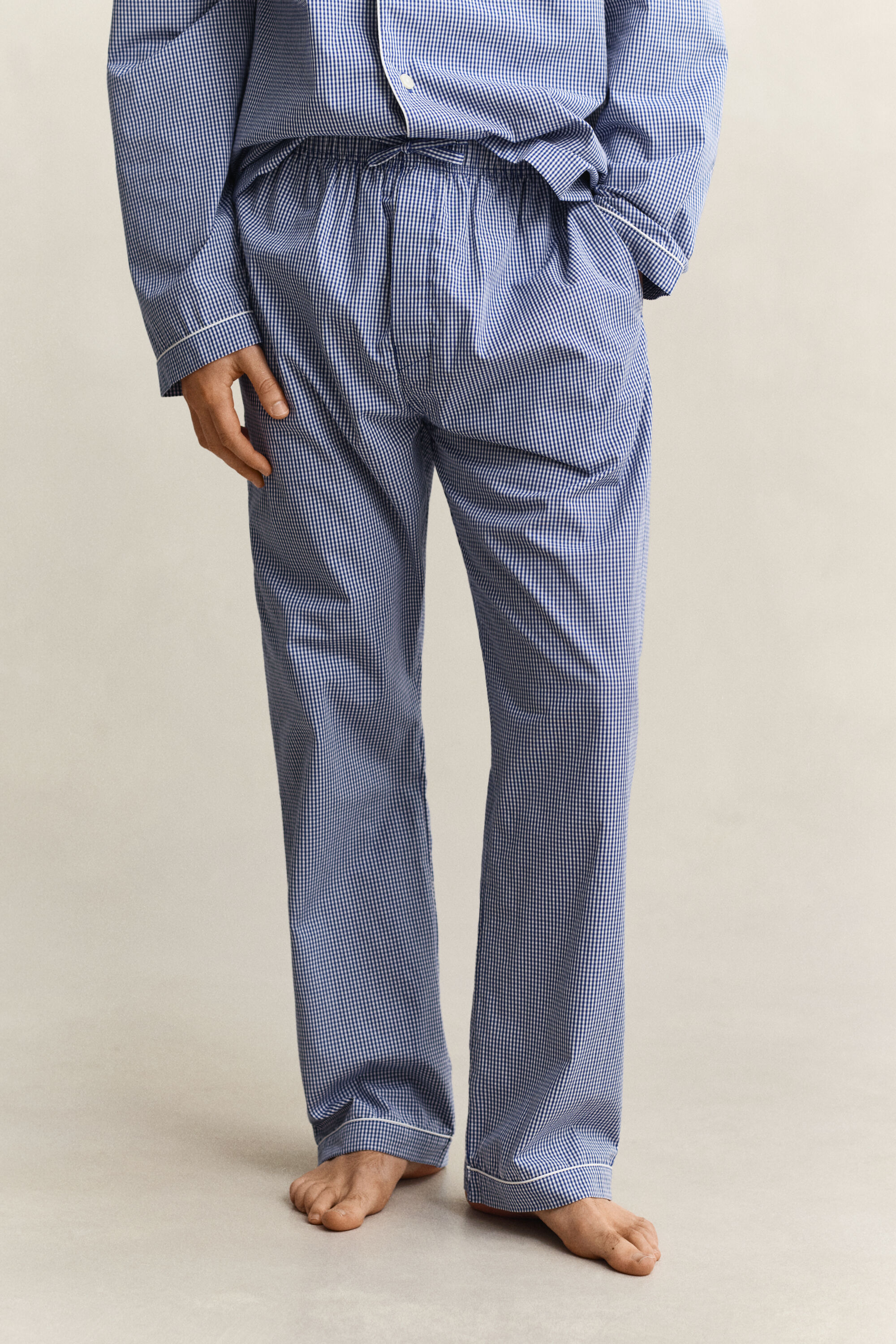 Pigiama in popeline a quadri percalle