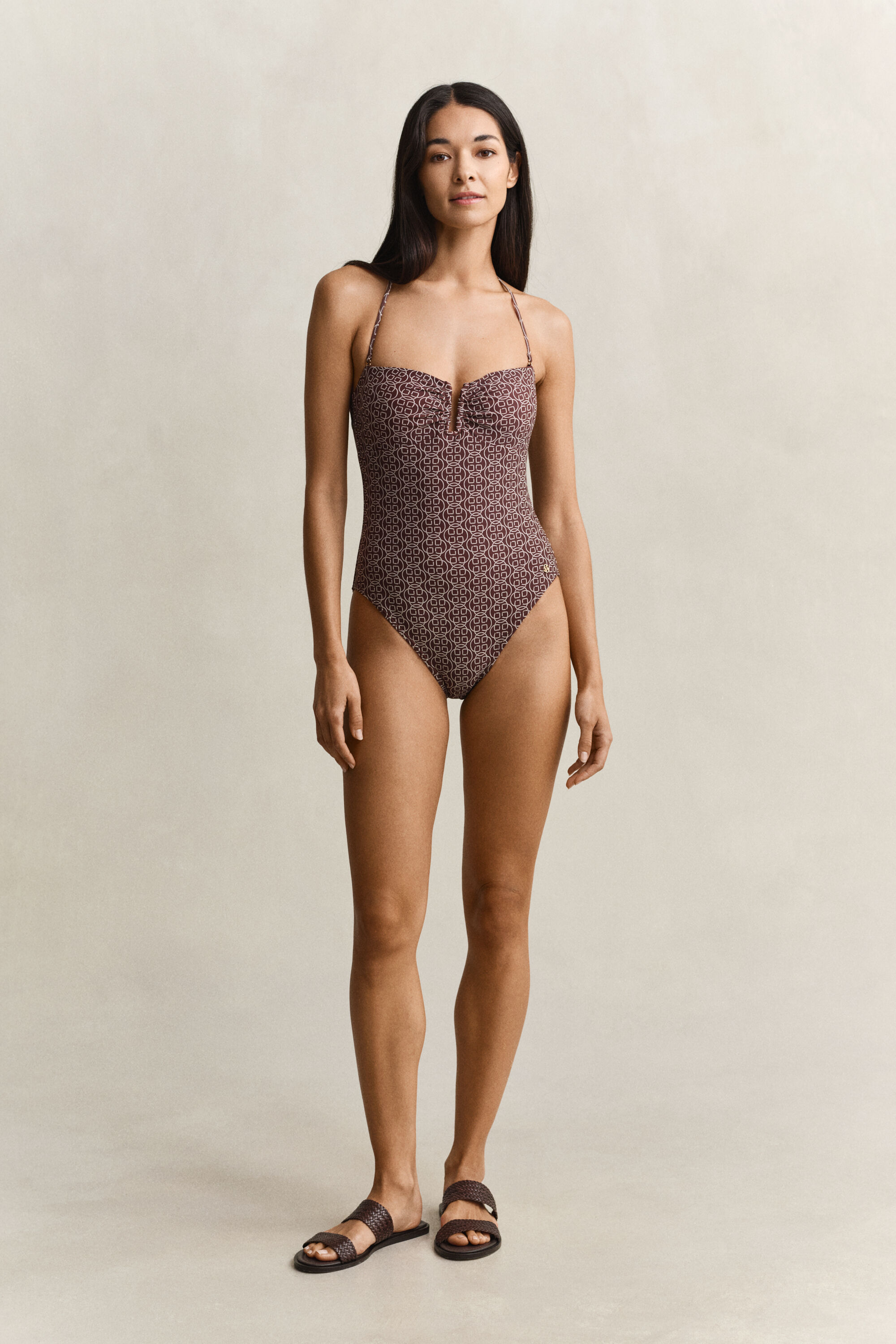 Costume da bagno con imbottitura e stampa