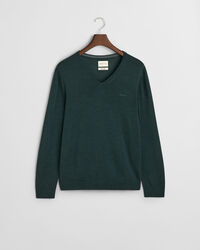 Maglia con scollo a V in finissima lana merino