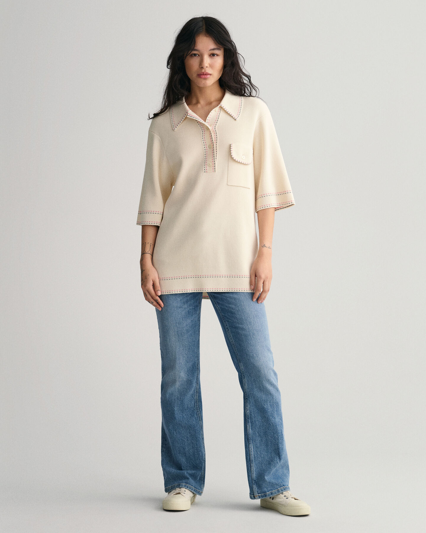 Polo a maniche corte a maglia