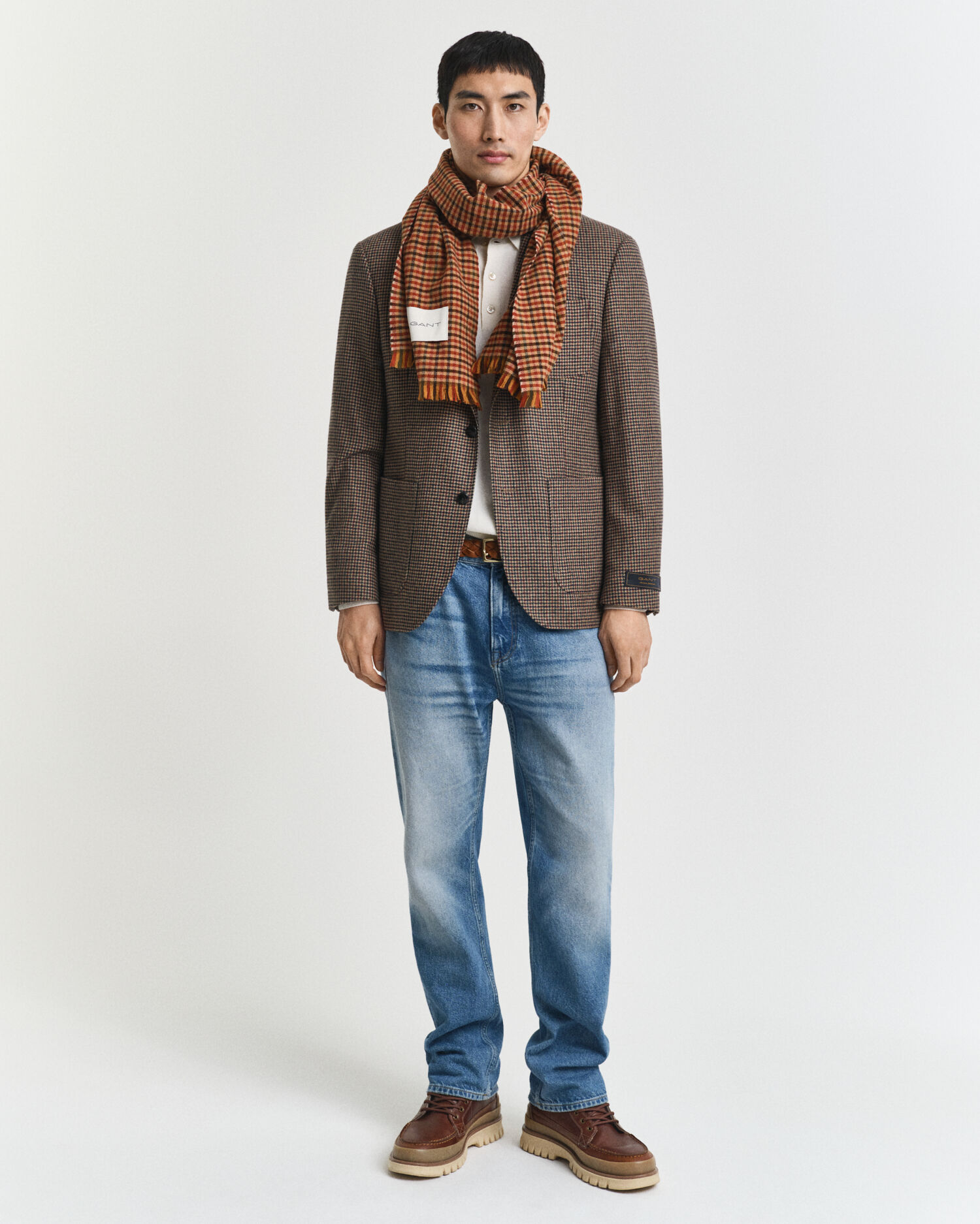 Blazer a quadri pied de poule slim fit