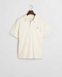 Polo a righe testurizzata