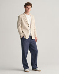 Blazer in lino e cotone