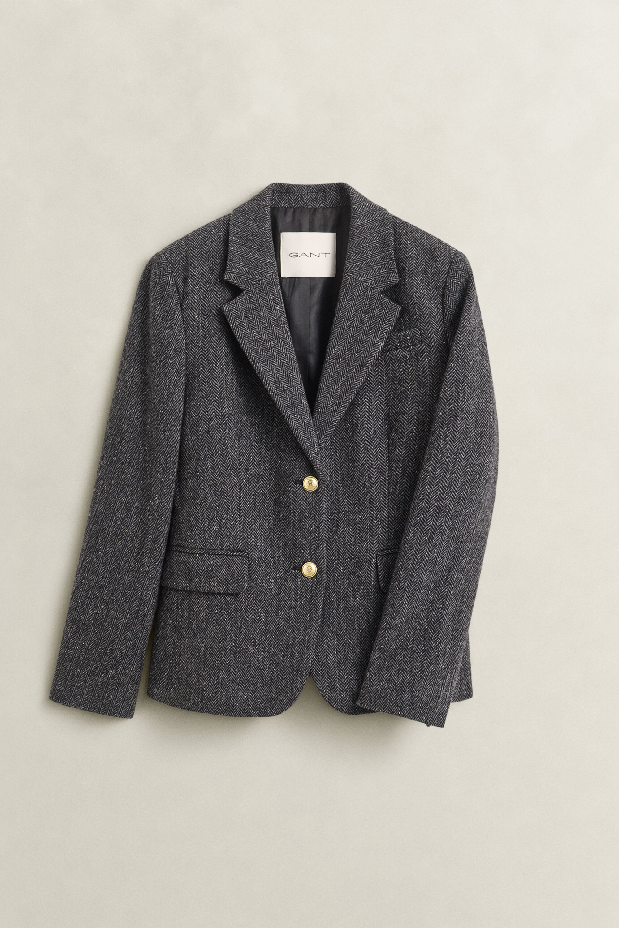 Blazer con motivo a spina di pesce