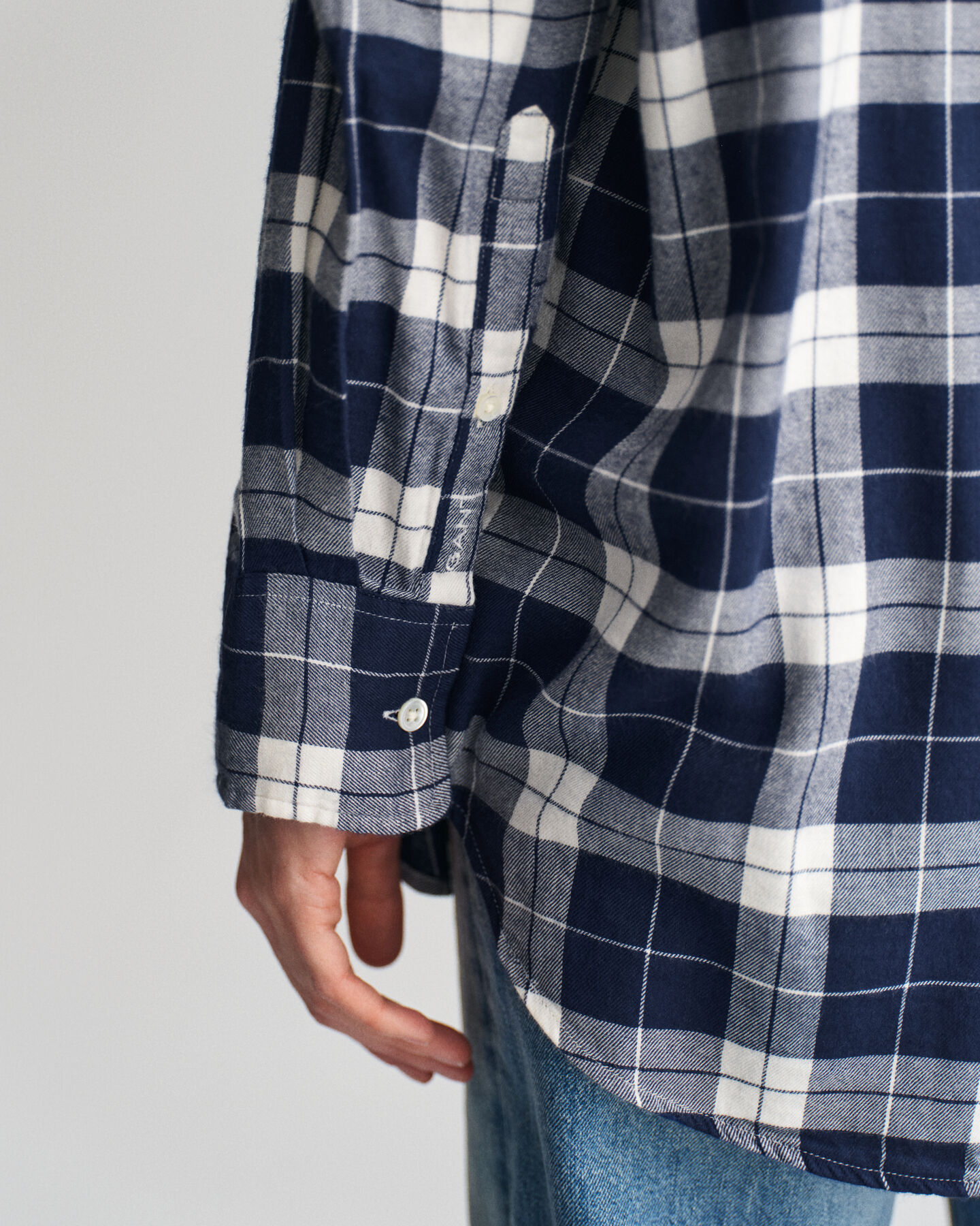 Camicia a quadri in flanella oversize