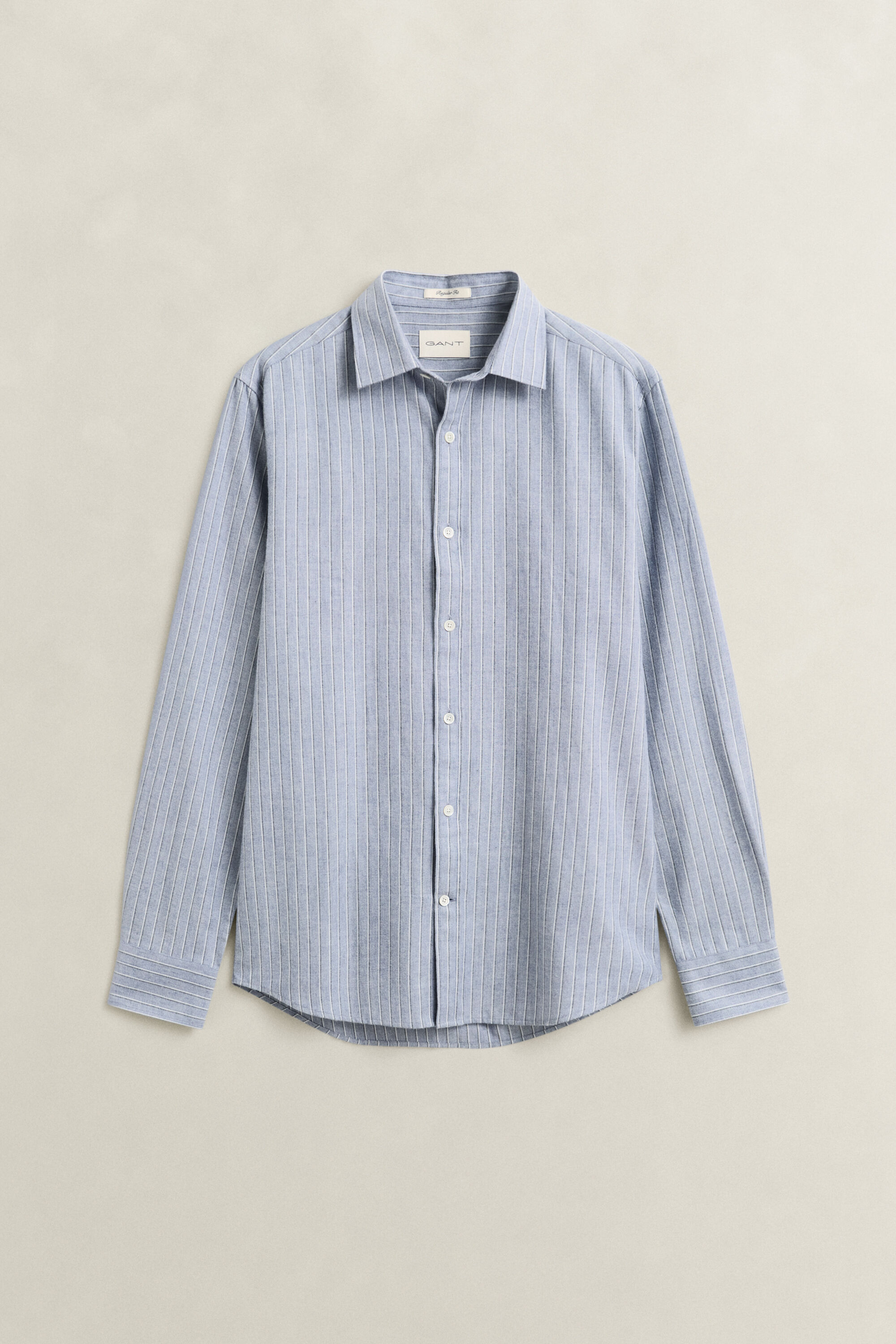 Camicia in flanella mélange a righe