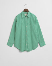 Camicia classica in popeline a righe oversize
