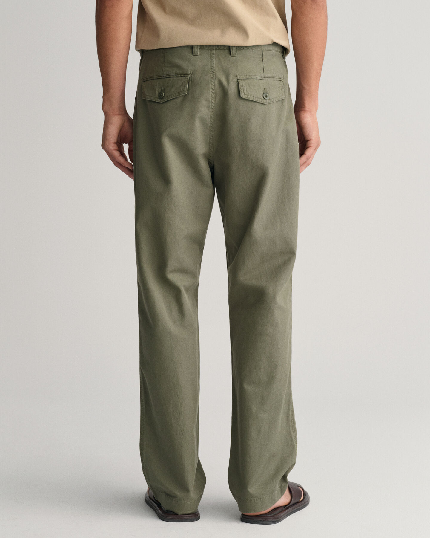 Chino in misto cotone-lino regular fit