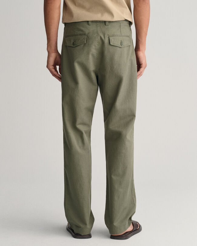 Chino in misto cotone-lino regular fit