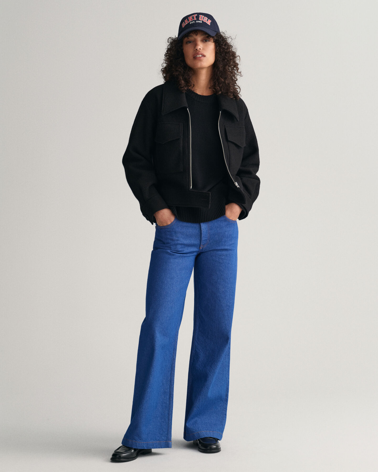 Giacca in boucl&eacute; con zip