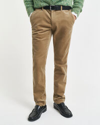 Pantaloni chino in velluto a coste slim fit