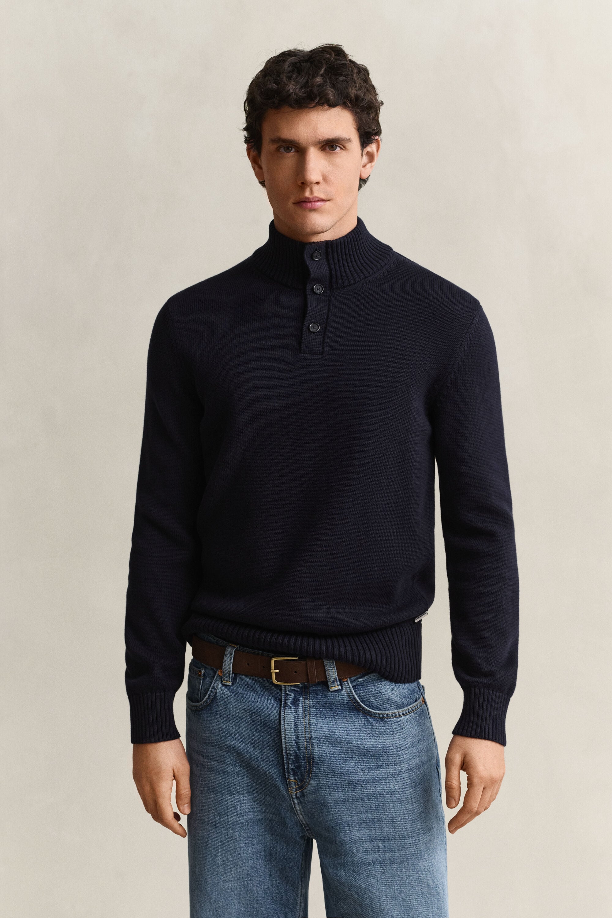 Maglia in cotone Supima con bottoni