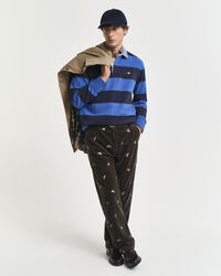 Heavy Rugger a righe con colletto in chambray