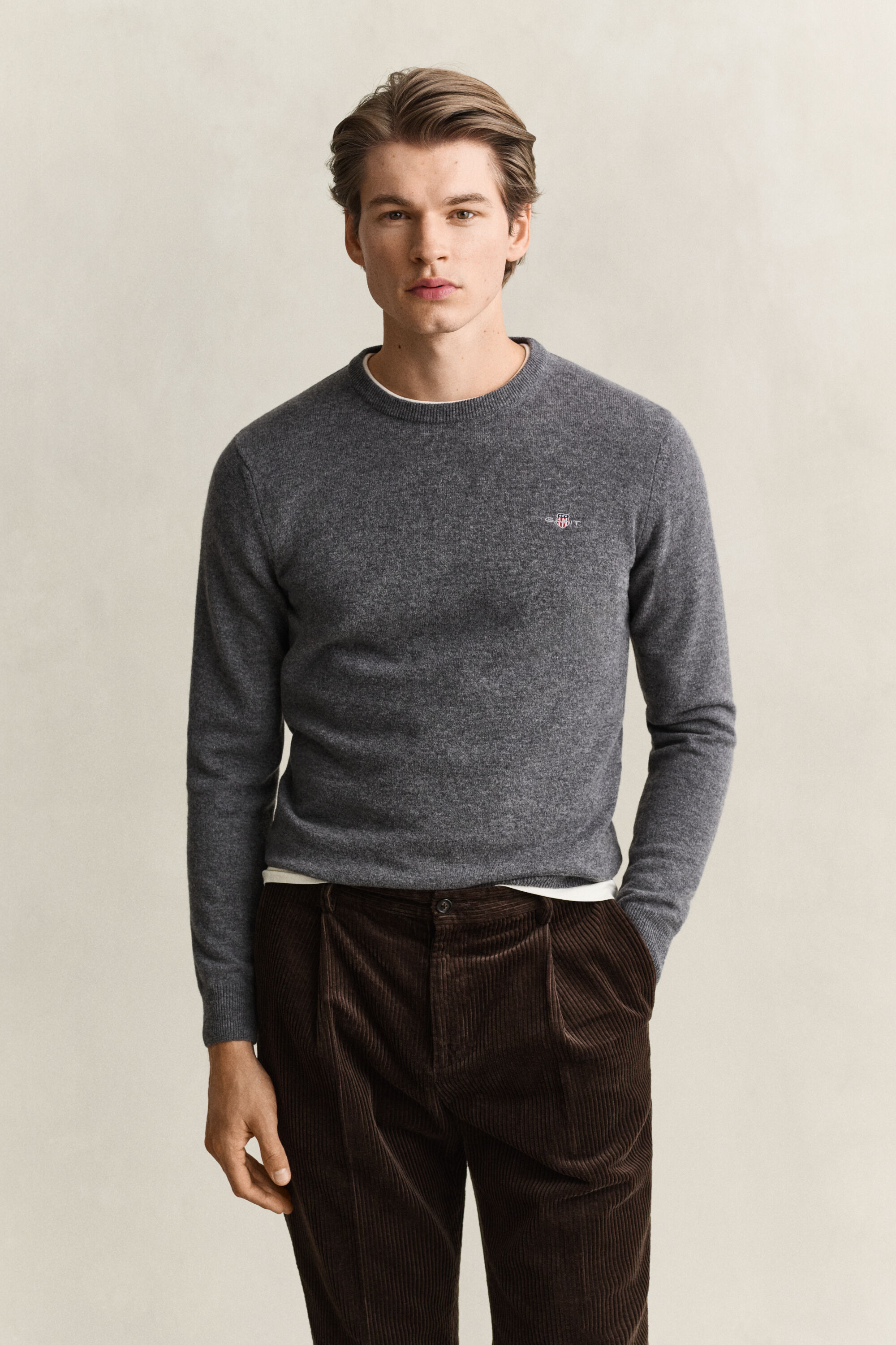 Maglia girocollo in lana d’agnello
