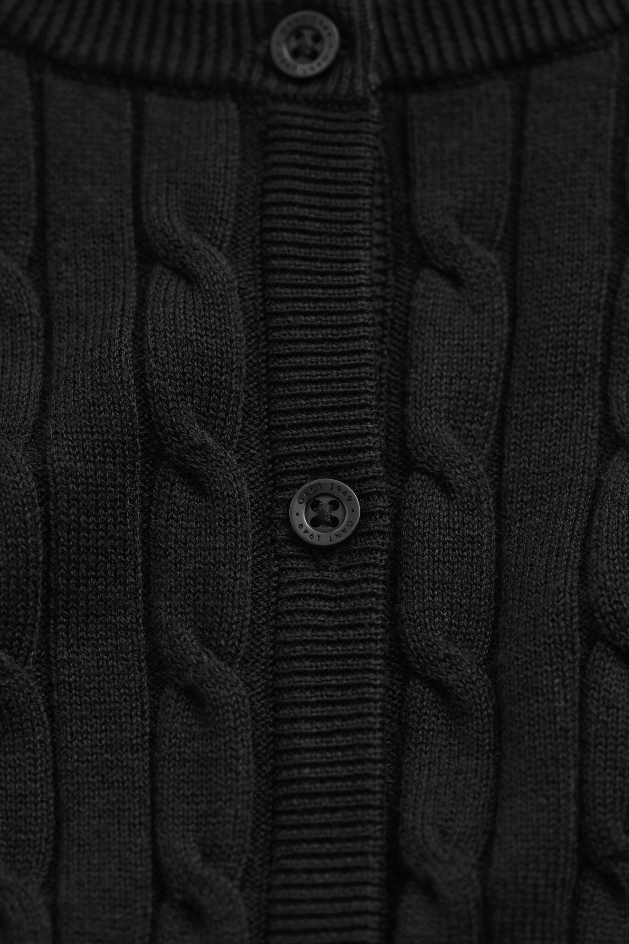Cardigan in maglia di cotone elasticizzato a trecce