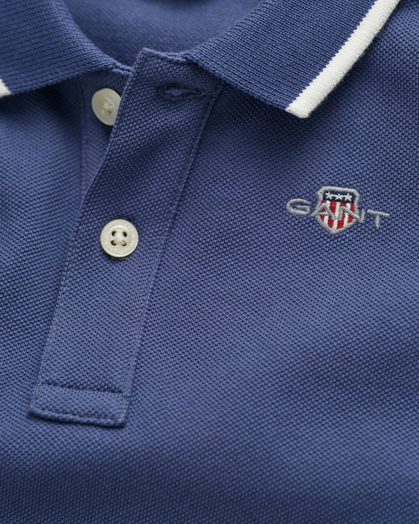 Rugger in piqu&eacute; con bordi a contrasto Baby