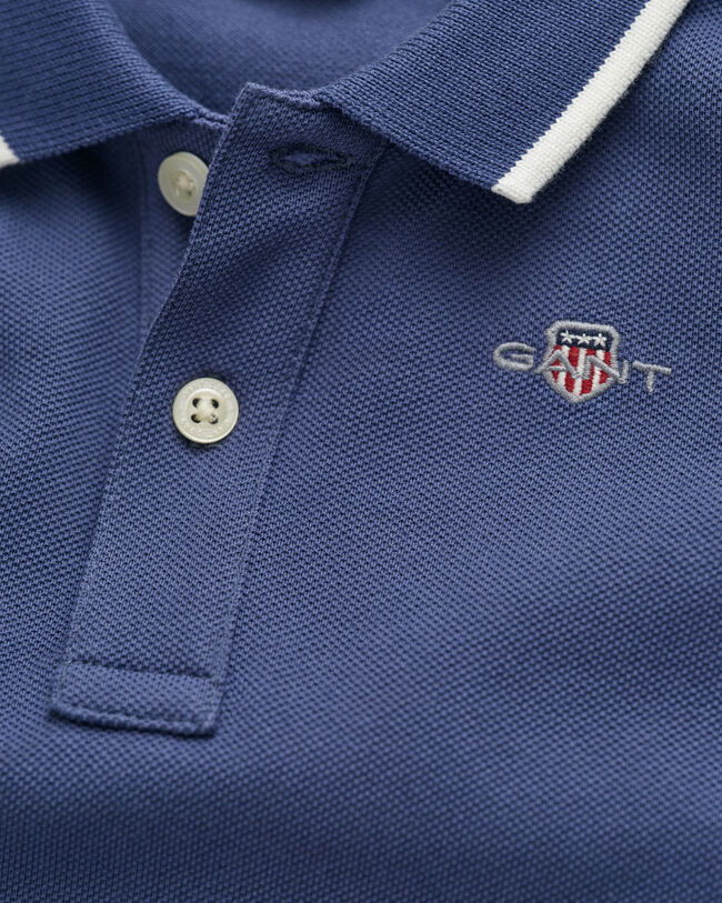 Rugger in piqu&eacute; con bordi a contrasto Baby