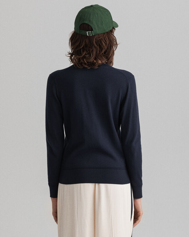 Cardigan con scollo a V in cotone leggero