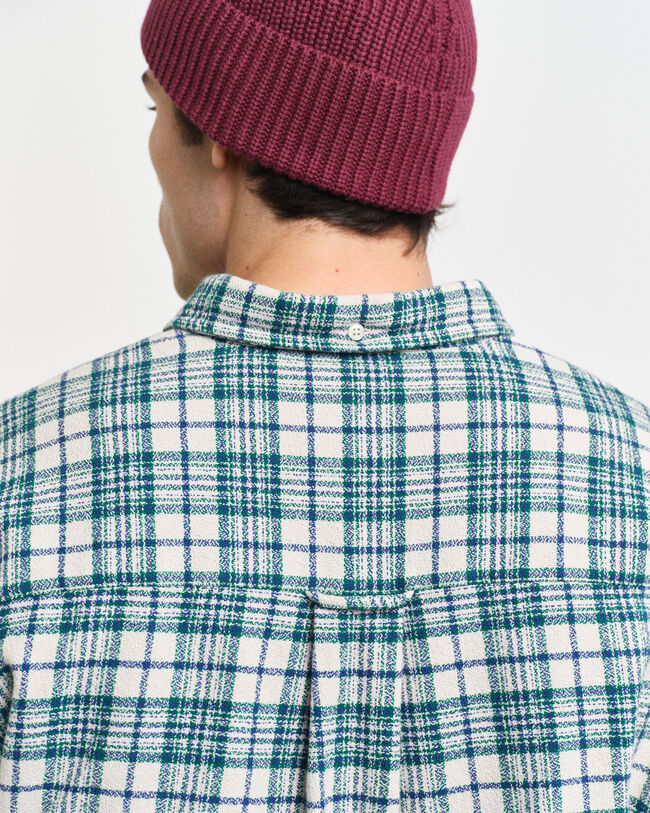 Camicia a quadri testurizzata oversize