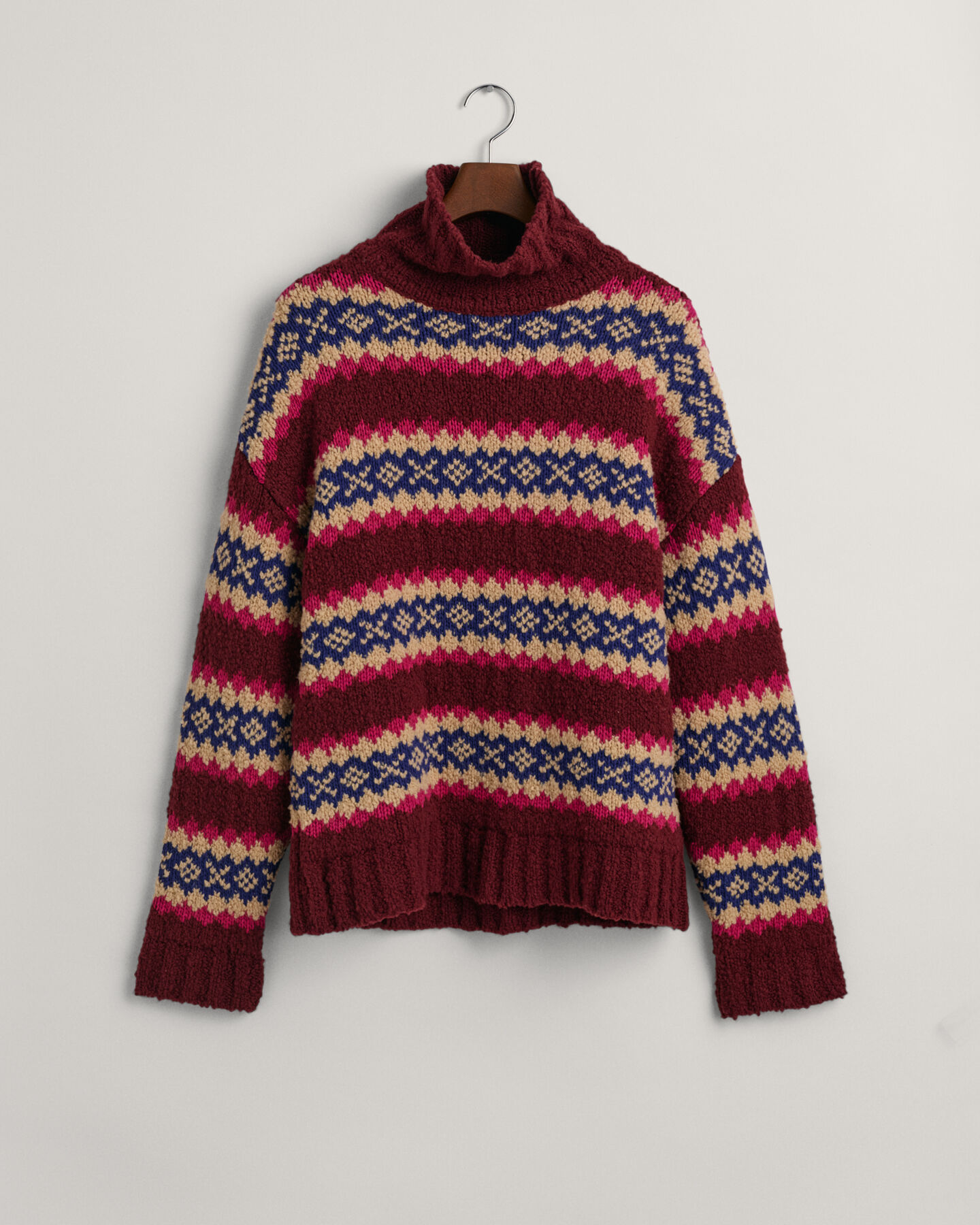 Maglia girocollo a imbuto Fair Isle