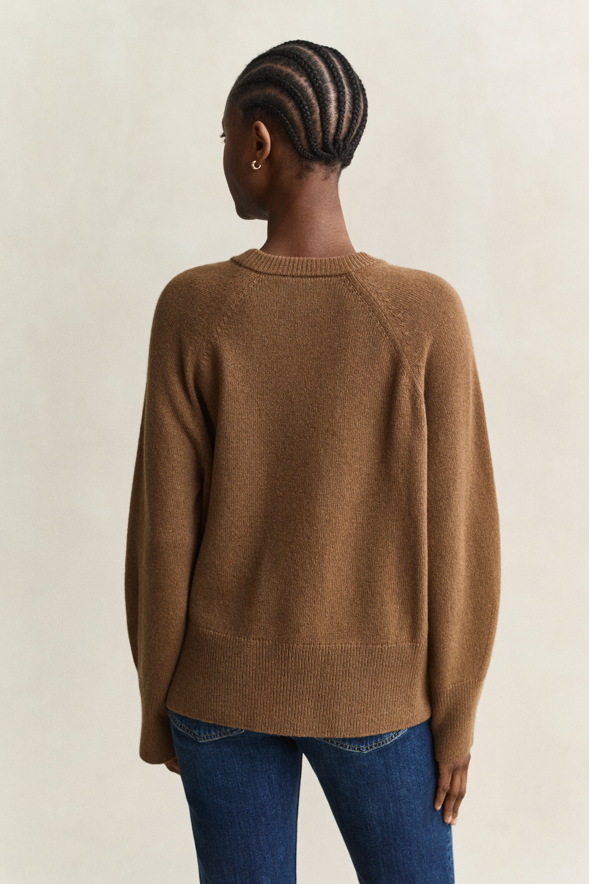 Maglia girocollo in lana cashmere