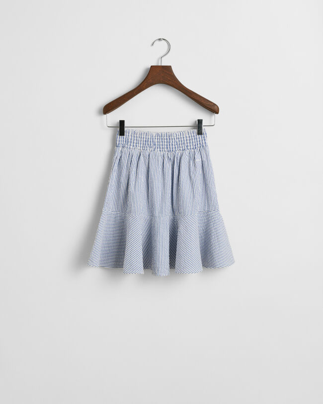 T-shirt a righe seersucker a nido d&rsquo;ape Teen Girls