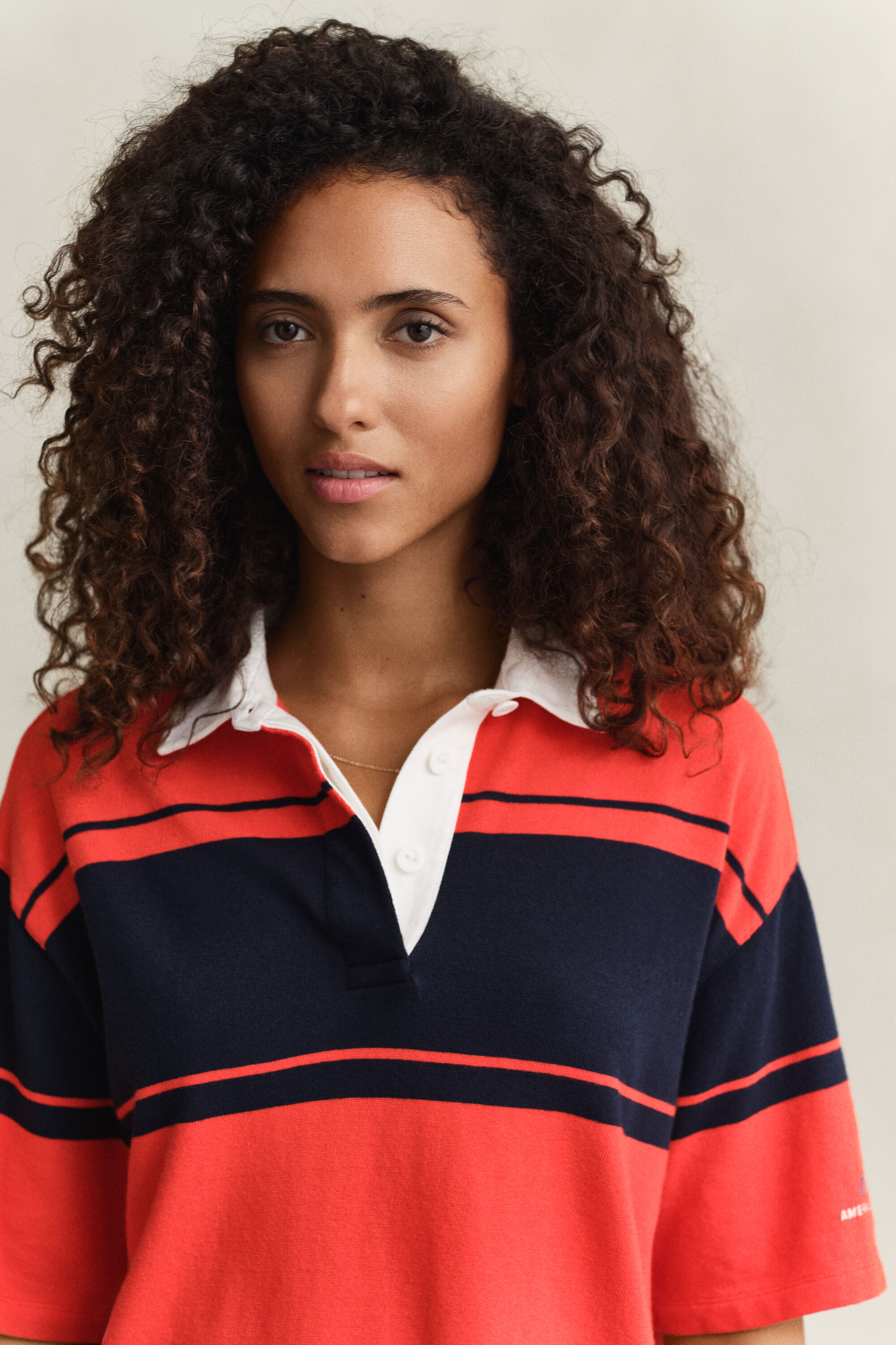 Heavy Rugger con maniche corte a righe larghe