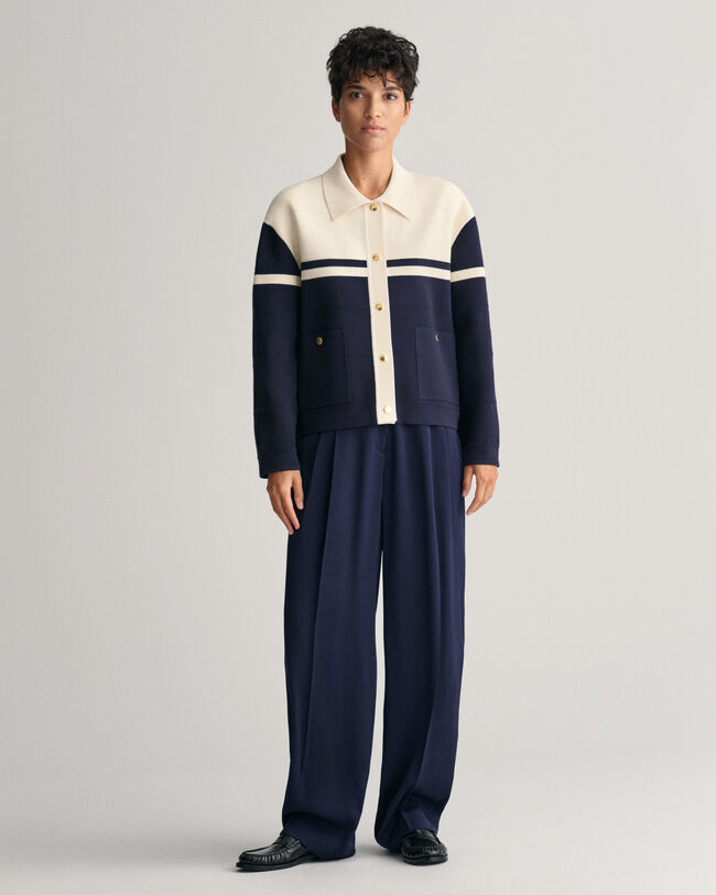 Cardigan a blocchi di colore