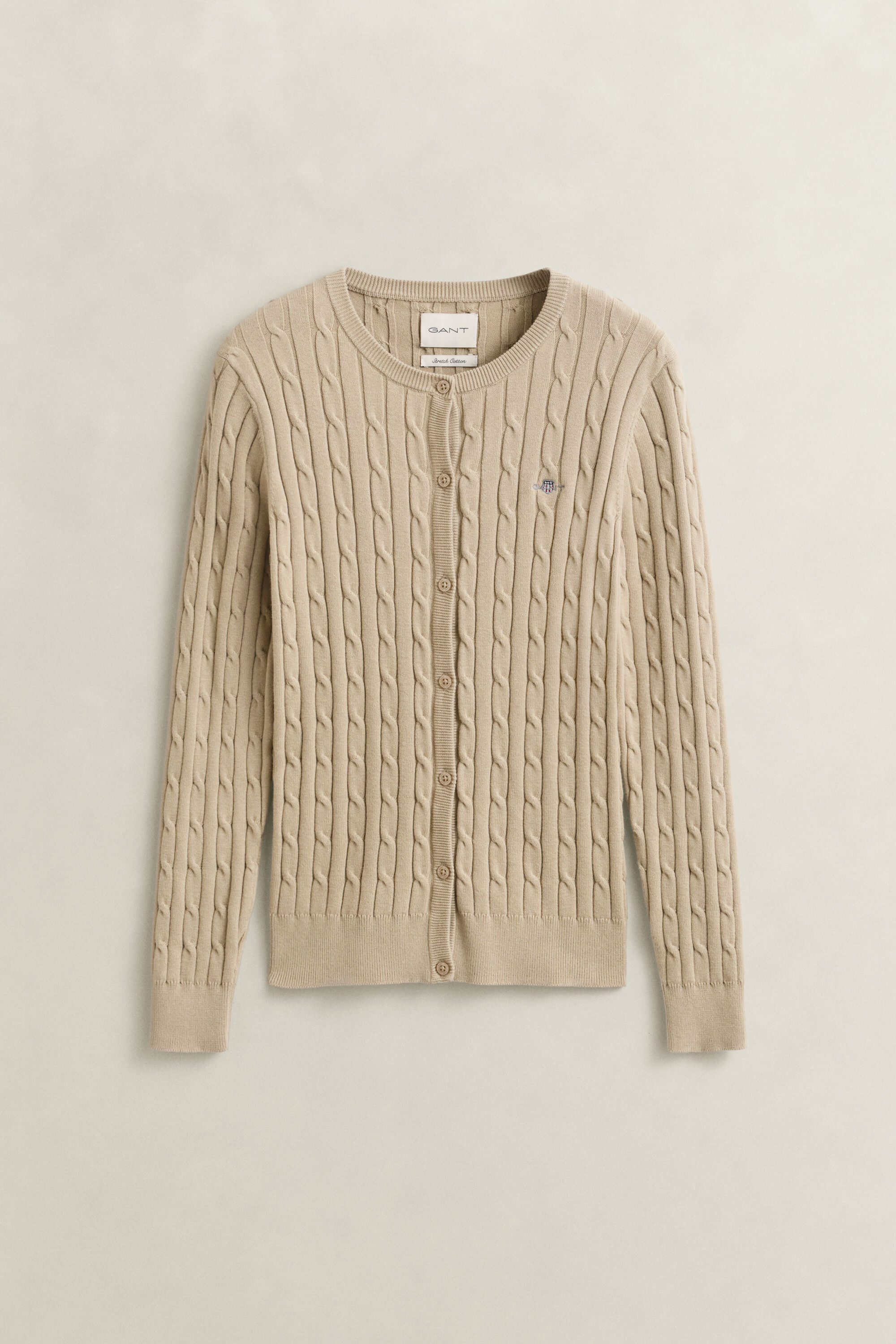 Cardigan in maglia con lavorazione a trecce