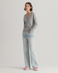 Maglia in cotone leggero con scollo a V