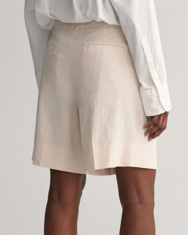 Pantaloncini di lino elasticizzati