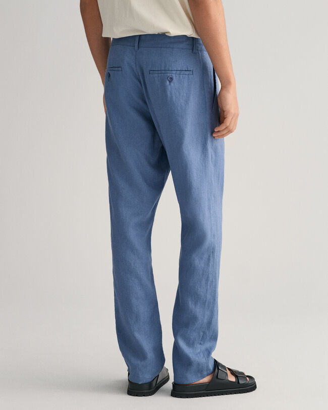 Pantaloni con coulisse in lino relaxed fit