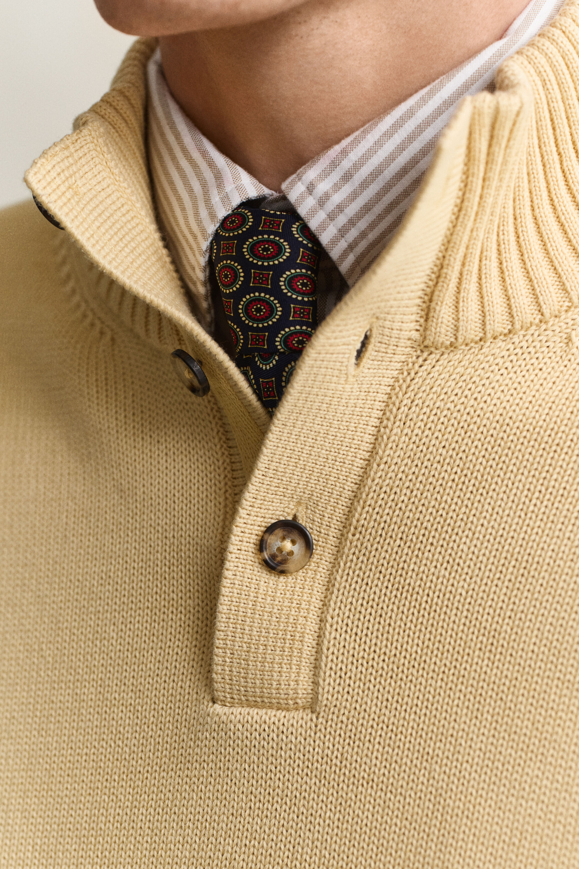 Maglia in cotone Supima con bottoni