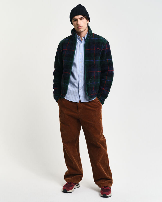 Giacca in pile a quadri