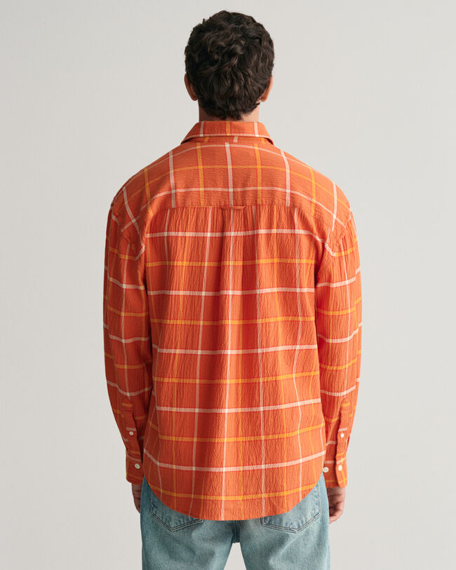 Camicia a quadri testurizzata oversize