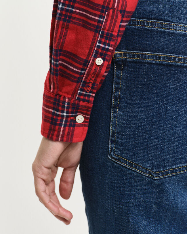 Camicia in flanella a quadri regular fit