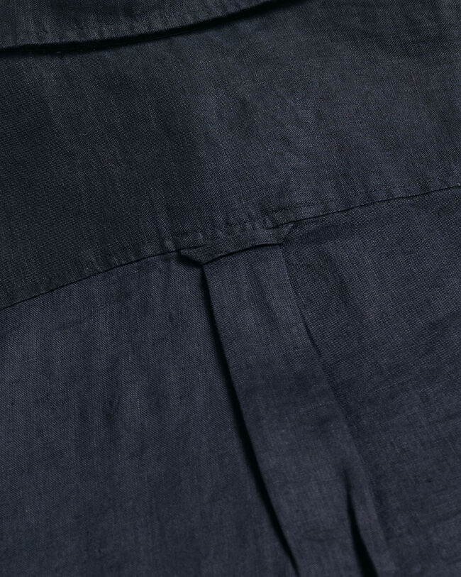 Camicia di lino a quadri in chambray regular fit