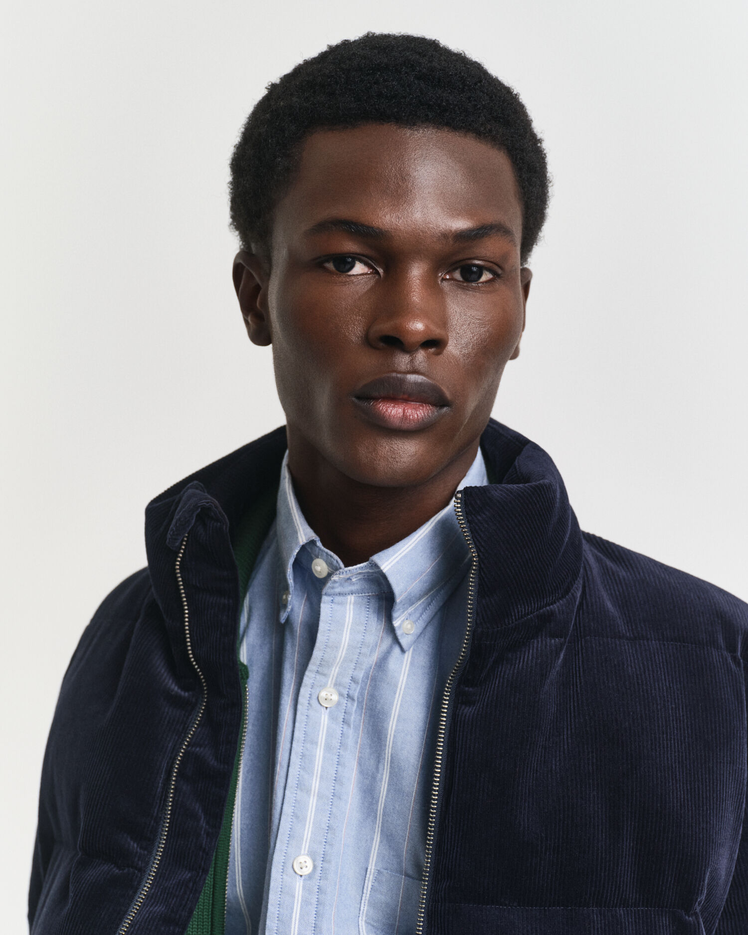 Piumino in velluto a coste