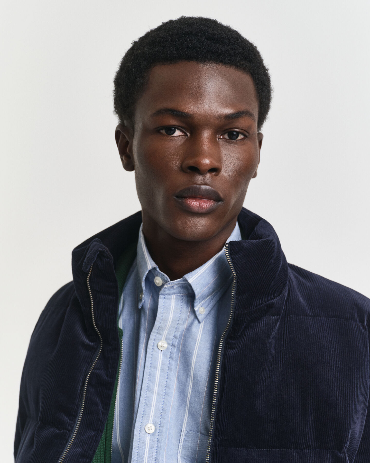 Piumino in velluto a coste