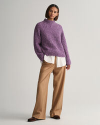 Maglia con colletto dritto multicolore