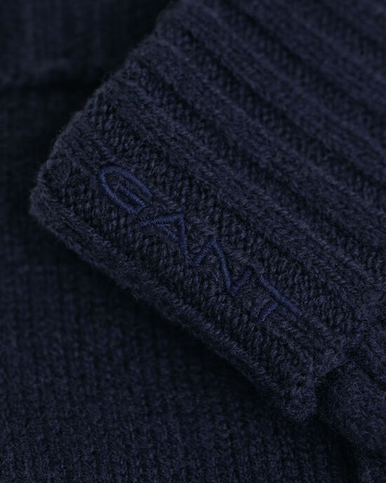 Guanti in maglia in lana